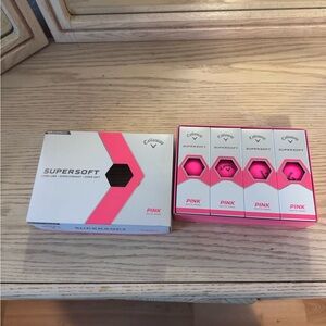 Callaway SUPERSOFT matte pink golf balls